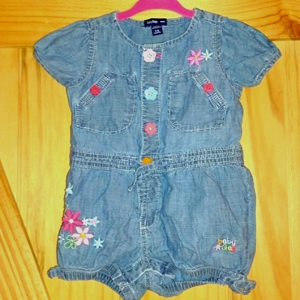 Baby Gap 6-12 Months Denim Romper